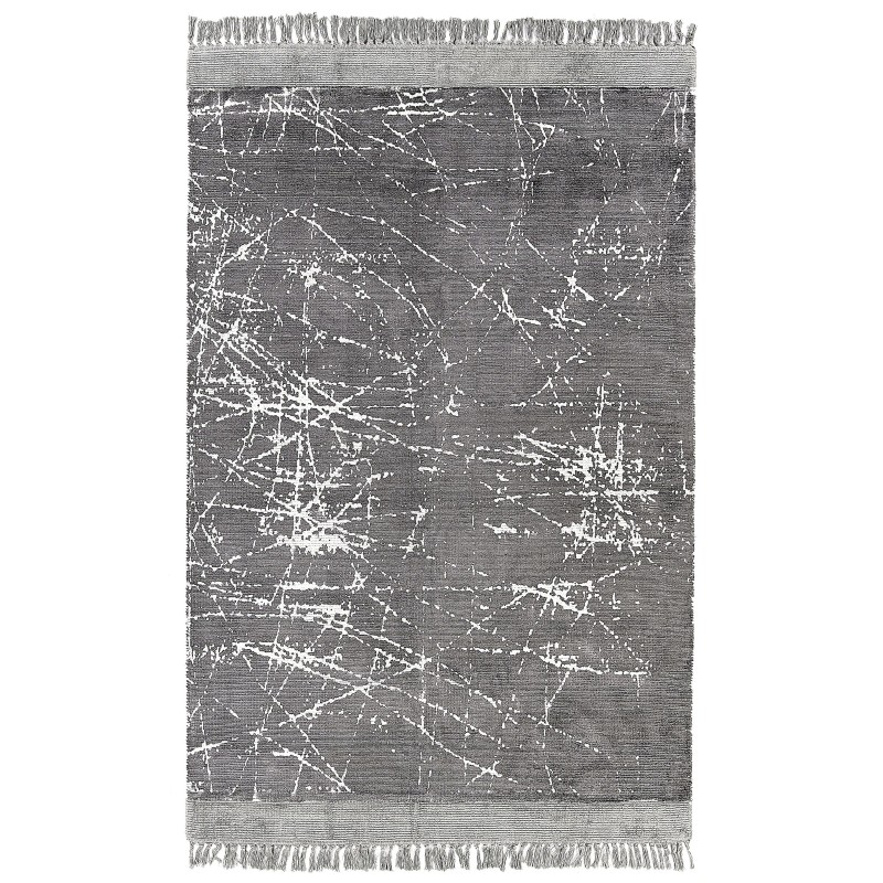 Dywan z wiskozy 160 x 230 cm szary HANLI Dywan z wiskozy 160 x 230 cm szary HANLI