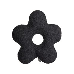 Zestaw 2 poduszek dekoracyjnych CAMPONULA Boucle 40 x 40 cm Czarny Jednolity Zestaw 2 poduszek dekoracyjnych CAMPONULA Boucle 40 x 40 cm Czarny Jednolity