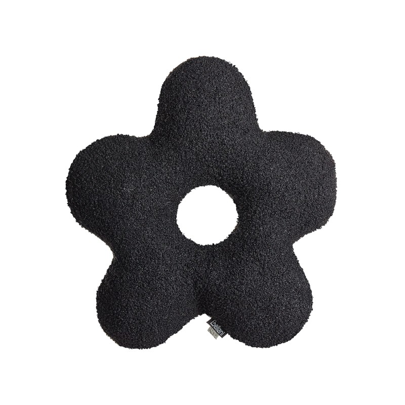 Zestaw 2 poduszek dekoracyjnych CAMPONULA Boucle 40 x 40 cm Czarny Jednolity Zestaw 2 poduszek dekoracyjnych CAMPONULA Boucle 40 x 40 cm Czarny Jednolity