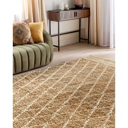 Dywan z juty 200 x 300 cm beżowy ZORAVA Dywan z juty 200 x 300 cm beżowy ZORAVA