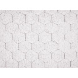 Zestaw 2 poduszek dekoracyjnych PURSLANE Sztuczne futro 43 x 43 cm Biały Wzór geometryczny Zestaw 2 poduszek dekoracyjnych PURSLANE Sztuczne futro 43 x 43 cm Biały Wzór geometryczny