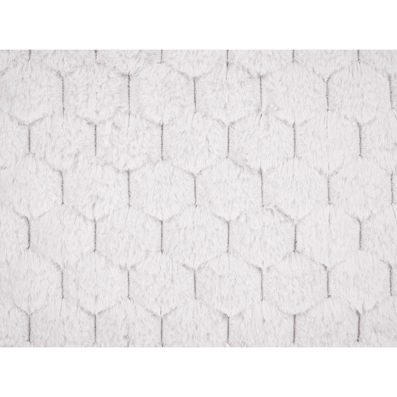 Zestaw 2 poduszek dekoracyjnych PURSLANE Sztuczne futro 43 x 43 cm Biały Wzór geometryczny Zestaw 2 poduszek dekoracyjnych PURSLANE Sztuczne futro 43 x 43 cm Biały Wzór geometryczny