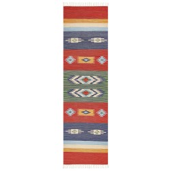 Dywan bawełniany kilim 80 x 300 cm wielokolorowy KAMARIS Dywan bawełniany kilim 80 x 300 cm wielokolorowy KAMARIS