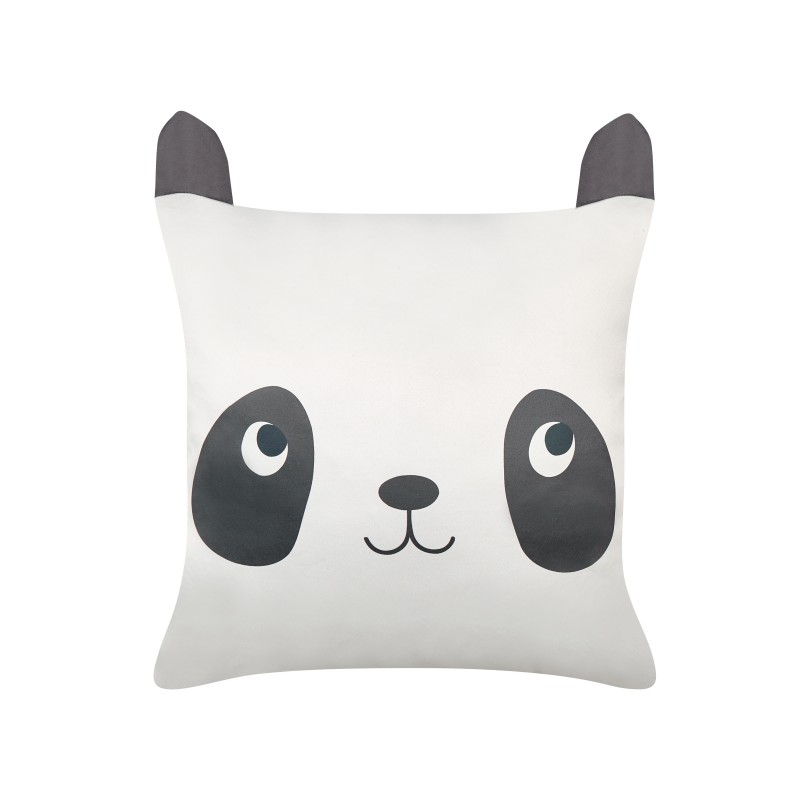2 poduszki dla dzieci bawełniane w pandy 45 x 45 cm czarno-białe PANDAPAW 2 poduszki dla dzieci bawełniane w pandy 45 x 45 cm czarno-białe PANDAPAW