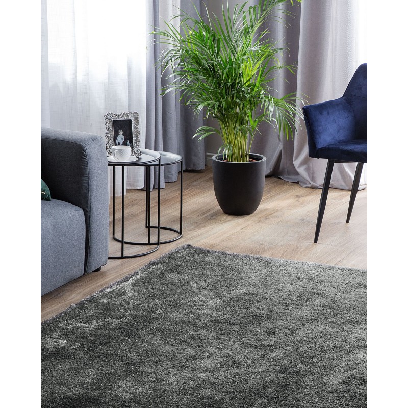 Dywan shaggy 160 x 230 cm ciemnoszary DEMRE Dywan shaggy 160 x 230 cm ciemnoszary DEMRE