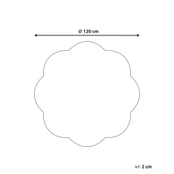 Dywan okrągły bawełniany ø 120 cm beżowy DUREVI Dywan okrągły bawełniany ø 120 cm beżowy DUREVI