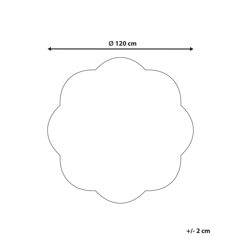Dywan okrągły bawełniany ø 120 cm beżowy DUREVI Dywan okrągły bawełniany ø 120 cm beżowy DUREVI