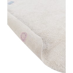 Dywan okrągły bawełniany ø 120 cm beżowy DUREVI Dywan okrągły bawełniany ø 120 cm beżowy DUREVI