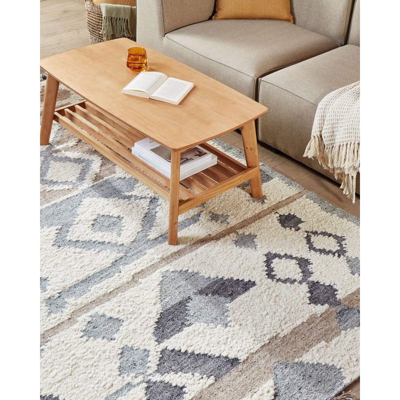 Dywan wełniany kilim 160 x 230 cm wielokolorowy MRGAVET Dywan wełniany kilim 160 x 230 cm wielokolorowy MRGAVET