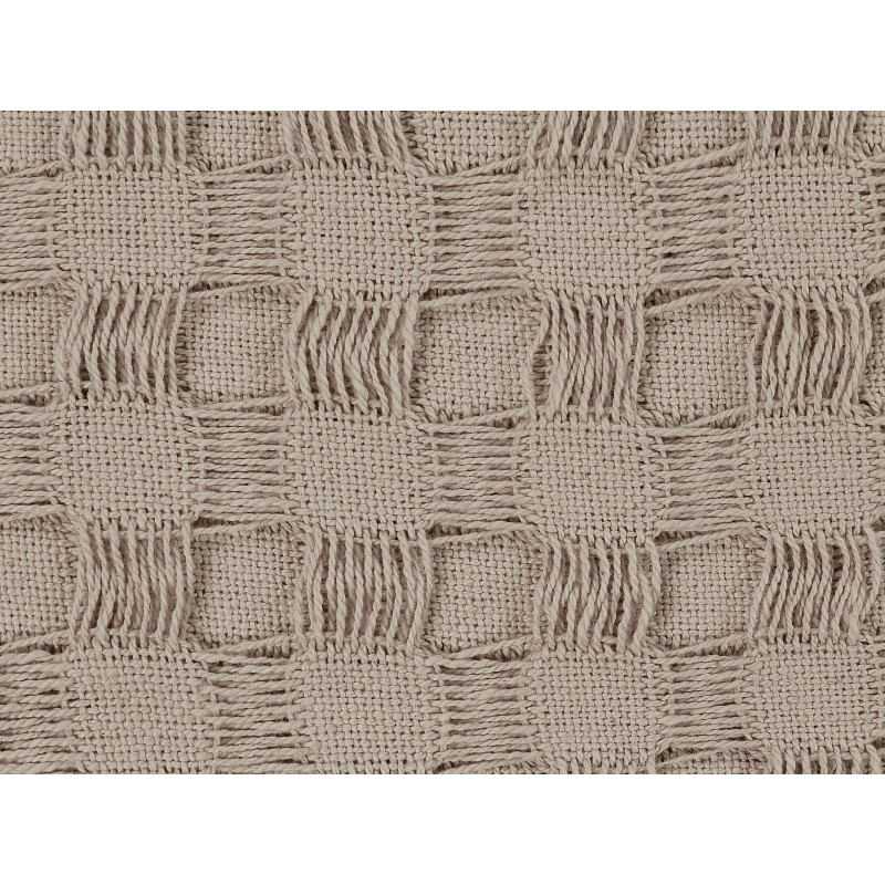 Narzuta na łóżko BERE Bawełna 150 x 200 cm Beżowoszary Narzuta na łóżko BERE Bawełna 150 x 200 cm Beżowoszary