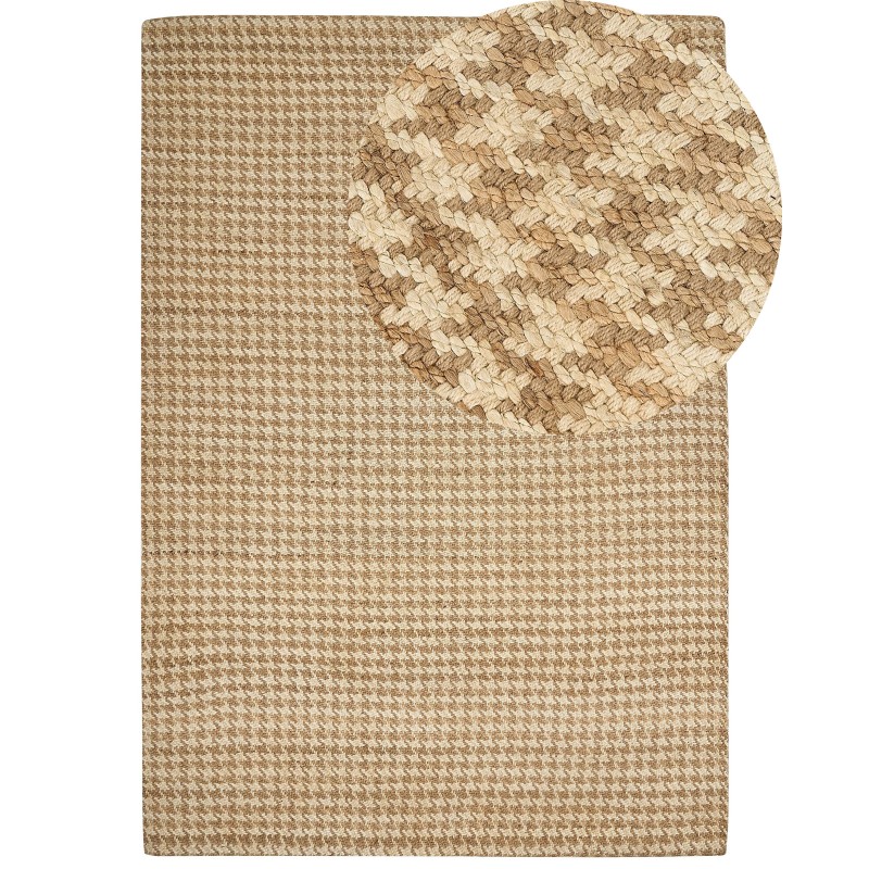 Dywan z juty 160 x 230 cm beżowy ARAPTEPE Dywan z juty 160 x 230 cm beżowy ARAPTEPE