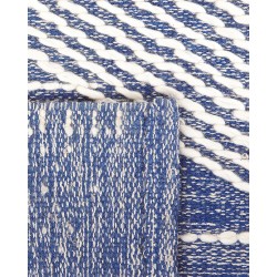 Dywan wełniany 80 x 150 cm beżowo-niebieski DATCA Dywan wełniany 80 x 150 cm beżowo-niebieski DATCA