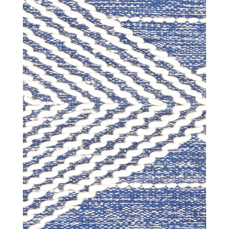 Dywan wełniany 80 x 150 cm beżowo-niebieski DATCA Dywan wełniany 80 x 150 cm beżowo-niebieski DATCA
