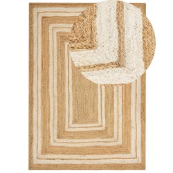 Dywan z juty 160 x 230 cm beżowy ELMALI Dywan z juty 160 x 230 cm beżowy ELMALI