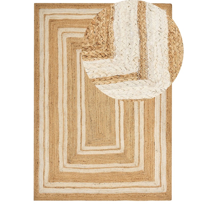 Dywan z juty 160 x 230 cm beżowy ELMALI Dywan z juty 160 x 230 cm beżowy ELMALI
