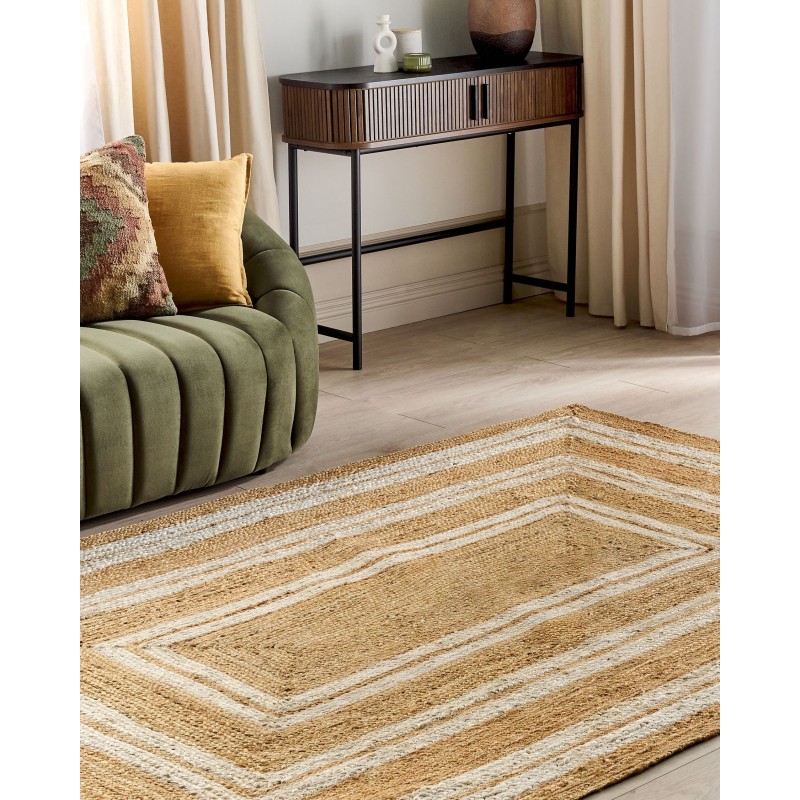 Dywan z juty 160 x 230 cm beżowy ELMALI Dywan z juty 160 x 230 cm beżowy ELMALI