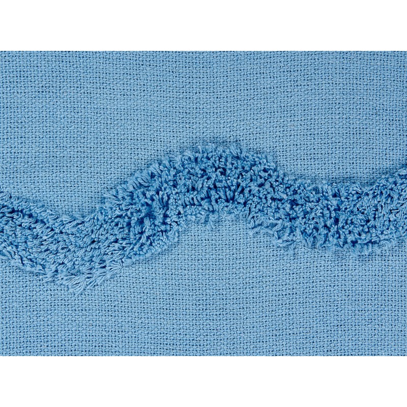 Koc KHARI Bawełna 125 x 150 cm Błękitny Koc KHARI Bawełna 125 x 150 cm Błękitny