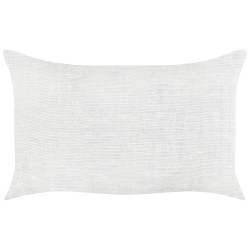 Zestaw 2 poduszek dekoracyjnych BANORI Len 30 x 50 cm Biały Jednolity Zestaw 2 poduszek dekoracyjnych BANORI Len 30 x 50 cm Biały Jednolity