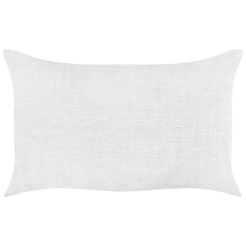 Zestaw 2 poduszek dekoracyjnych BANORI Len 30 x 50 cm Biały Jednolity Zestaw 2 poduszek dekoracyjnych BANORI Len 30 x 50 cm Biały Jednolity