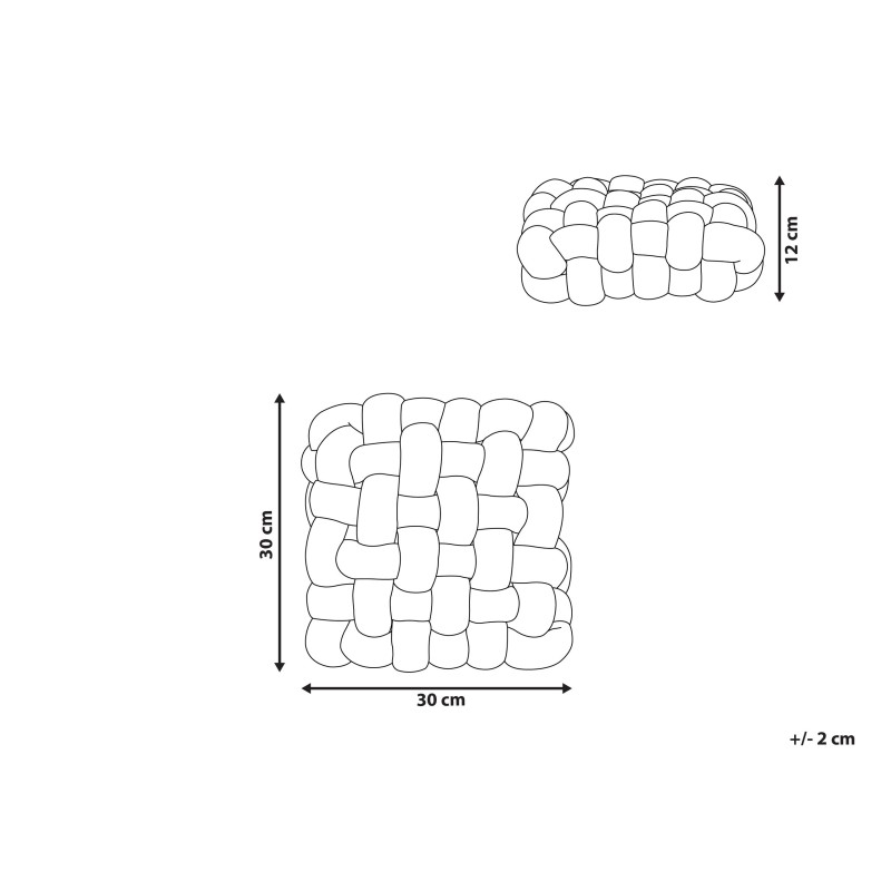 Welurowa poduszka dekoracyjna supeł 30 x 30 cm żółta SIRALI Welurowa poduszka dekoracyjna supeł 30 x 30 cm żółta SIRALI