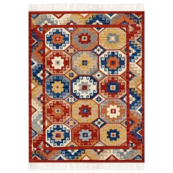 Dywan wełniany kilim 160 x 230 cm wielokolorowy LUSARAT Dywan wełniany kilim 160 x 230 cm wielokolorowy LUSARAT