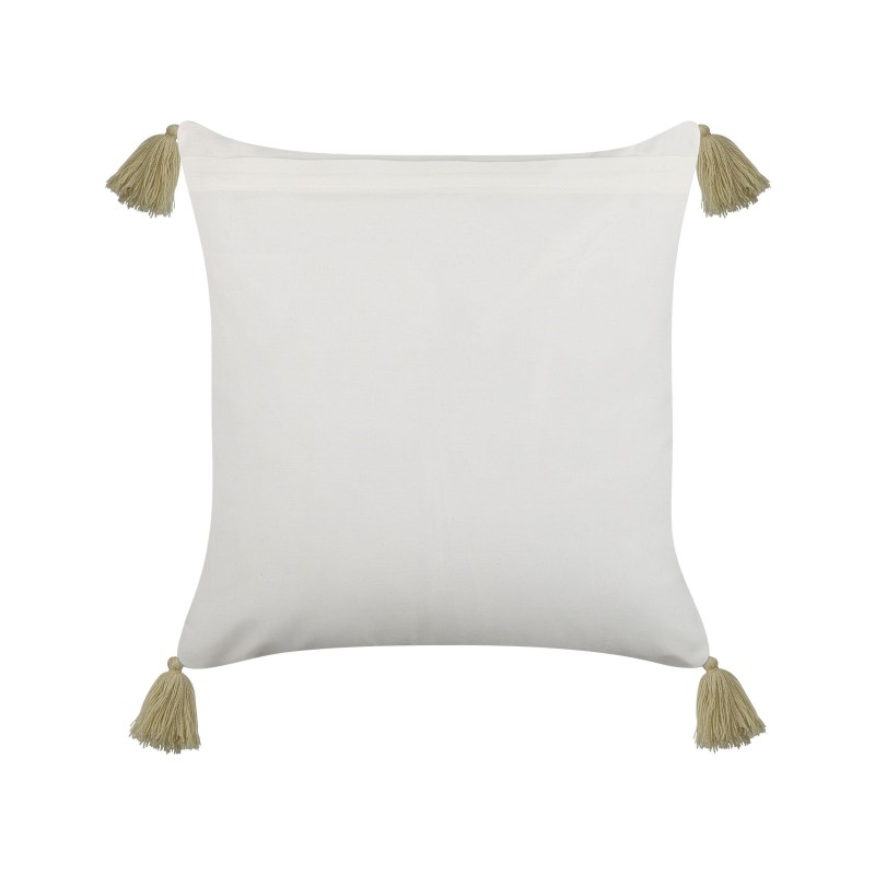 Zestaw 2 poduszek dekoracyjnych SYRINGA Bawełna 45 x 45 cm Zielony Wzór geometryczny Zestaw 2 poduszek dekoracyjnych SYRINGA Bawełna 45 x 45 cm Zielony Wzór geometryczny