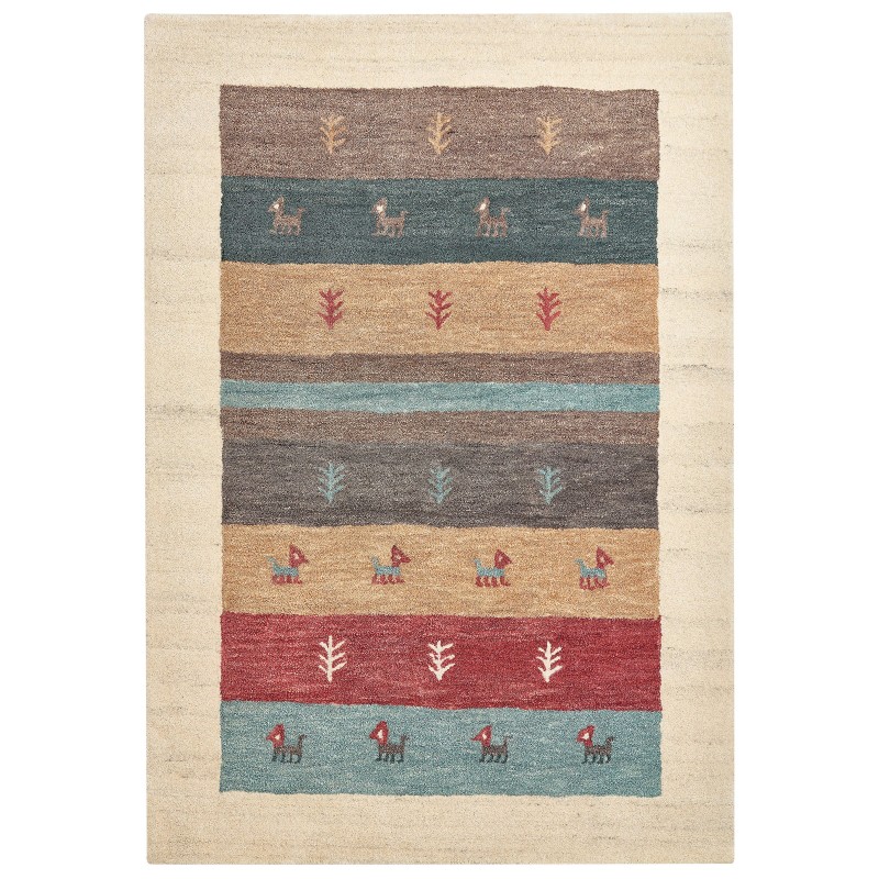 Dywan wełniany gabbeh 160 x 230 cm wielokolorowy SARILAR Dywan wełniany gabbeh 160 x 230 cm wielokolorowy SARILAR