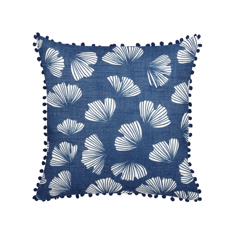 Zestaw 2 poduszek dekoracyjnych DANDELION 45 x 45 cm Ciemnoniebieski Wzór roślinny Zestaw 2 poduszek dekoracyjnych DANDELION 45 x 45 cm Ciemnoniebieski Wzór roślinny