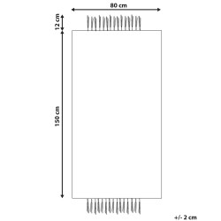Dywan z juty 80 x 150 cm beżowy HAMZALAR Dywan z juty 80 x 150 cm beżowy HAMZALAR