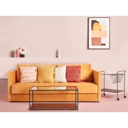 Poduszka dekoracyjna AKKOY Bawełna 45 x 45 cm Pomarańczowy Wzór geometryczny Poduszka dekoracyjna AKKOY Bawełna 45 x 45 cm Pomarańczowy Wzór geometryczny