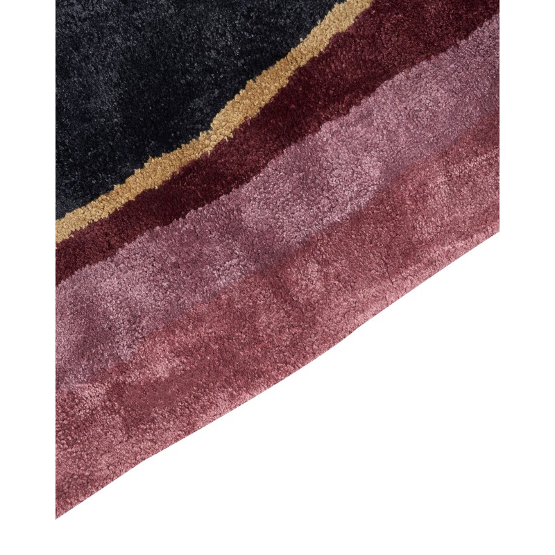 Dywan z wiskozy 160 x 230 cm czarny PITHORO Dywan z wiskozy 160 x 230 cm czarny PITHORO