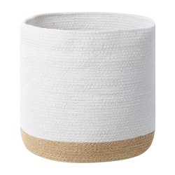 Zestaw 3 koszy BASIMA Bawełna Biały Zestaw 3 koszy BASIMA Bawełna Biały