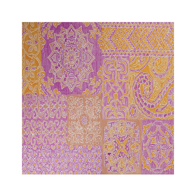Dywan wełniany 200 x 200 cm wielokolorowy AVANOS Dywan wełniany 200 x 200 cm wielokolorowy AVANOS
