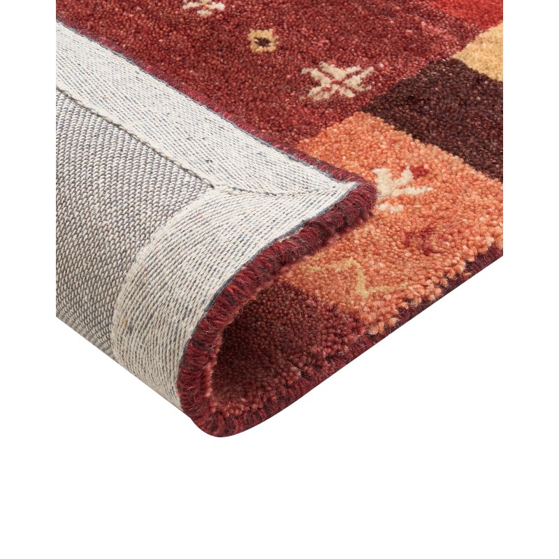 Dywan wełniany gabbeh 80 x 150 cm czerwony SINANLI Dywan wełniany gabbeh 80 x 150 cm czerwony SINANLI