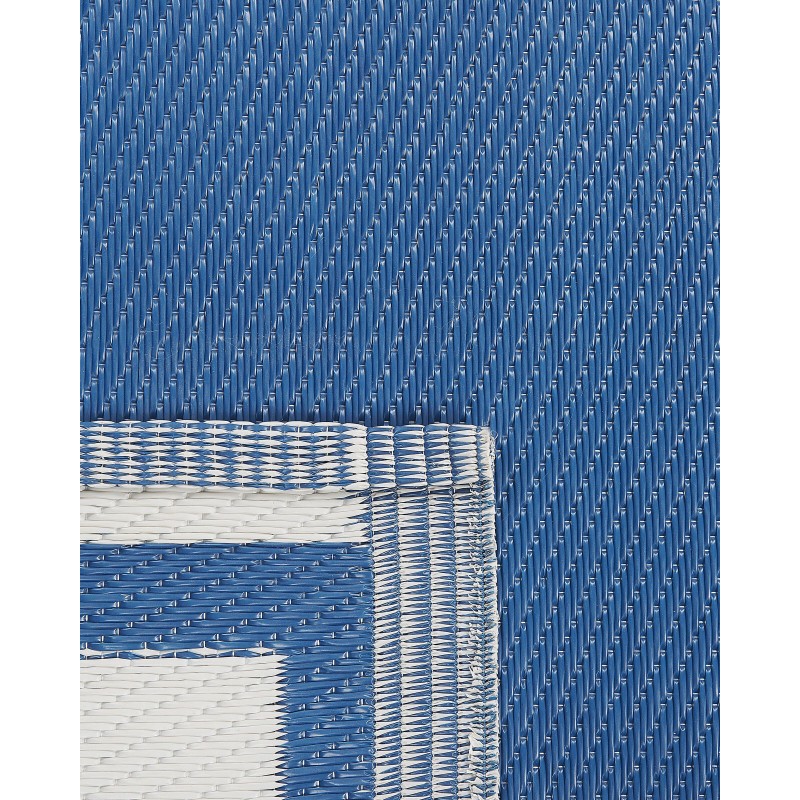 Dywan zewnętrzny 120 x 180 cm niebieski ETAWAH Dywan zewnętrzny 120 x 180 cm niebieski ETAWAH