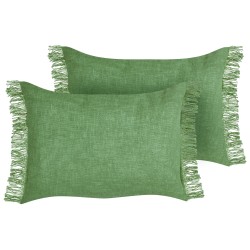 Zestaw 2 poduszek dekoracyjnych MABA Bawełna 50 x 35 cm Zielony Jednolity