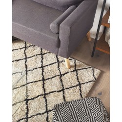 Dywan 200 x 300 cm beżowo-czarny MIDYAT Dywan 200 x 300 cm beżowo-czarny MIDYAT