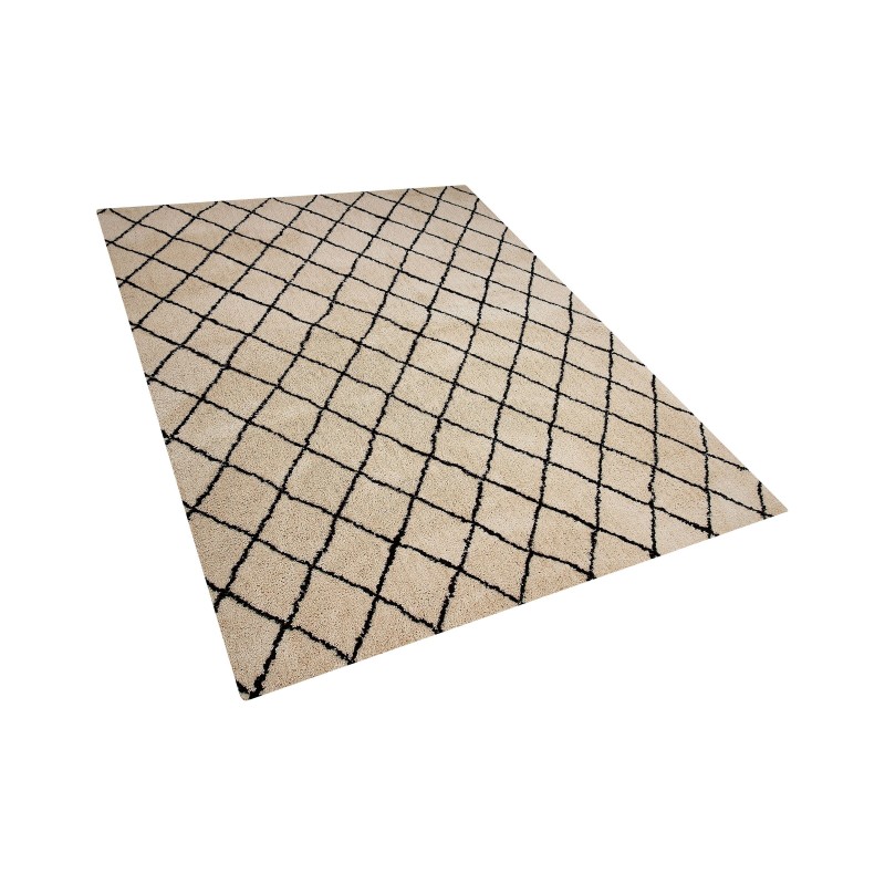 Dywan 200 x 300 cm beżowo-czarny MIDYAT Dywan 200 x 300 cm beżowo-czarny MIDYAT