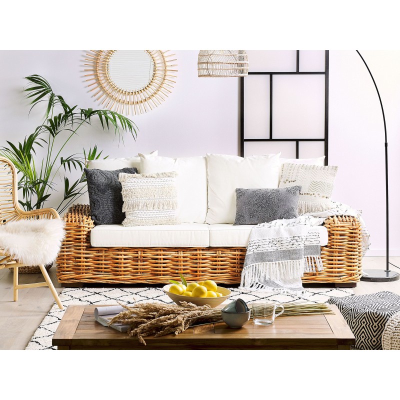 Sofa ogrodowa rattanowa naturalna FORLI Sofa ogrodowa rattanowa naturalna FORLI