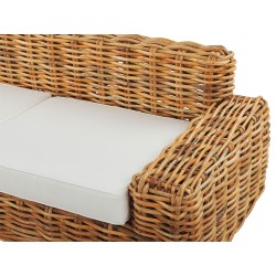 Sofa ogrodowa rattanowa naturalna FORLI Sofa ogrodowa rattanowa naturalna FORLI