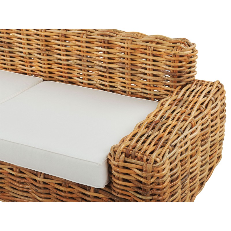 Sofa ogrodowa rattanowa naturalna FORLI Sofa ogrodowa rattanowa naturalna FORLI