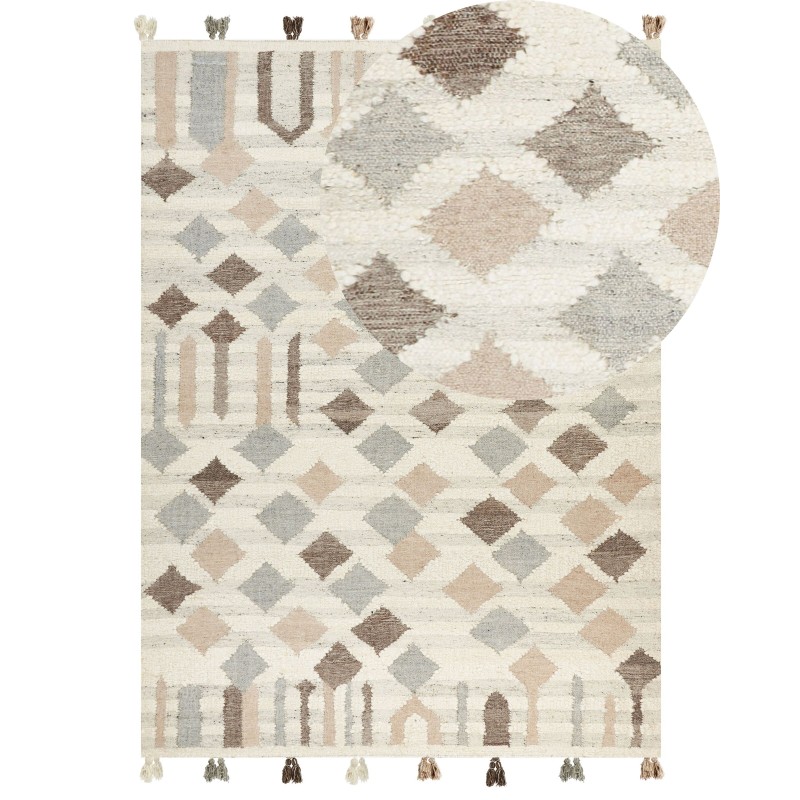 Dywan wełniany kilim 200 x 300 cm wielokolorowy KAGHTSRASHEN Dywan wełniany kilim 200 x 300 cm wielokolorowy KAGHTSRASHEN
