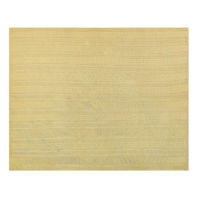 Narzuta na łóżko DAULET Bawełna 150 x 200 cm Żółty Narzuta na łóżko DAULET Bawełna 150 x 200 cm Żółty