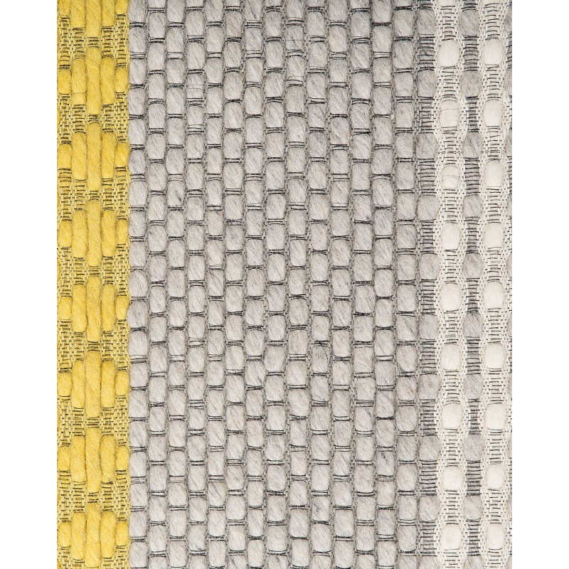 Dywan wełniany 140 x 200 cm żółto-szary AKKAYA Dywan wełniany 140 x 200 cm żółto-szary AKKAYA