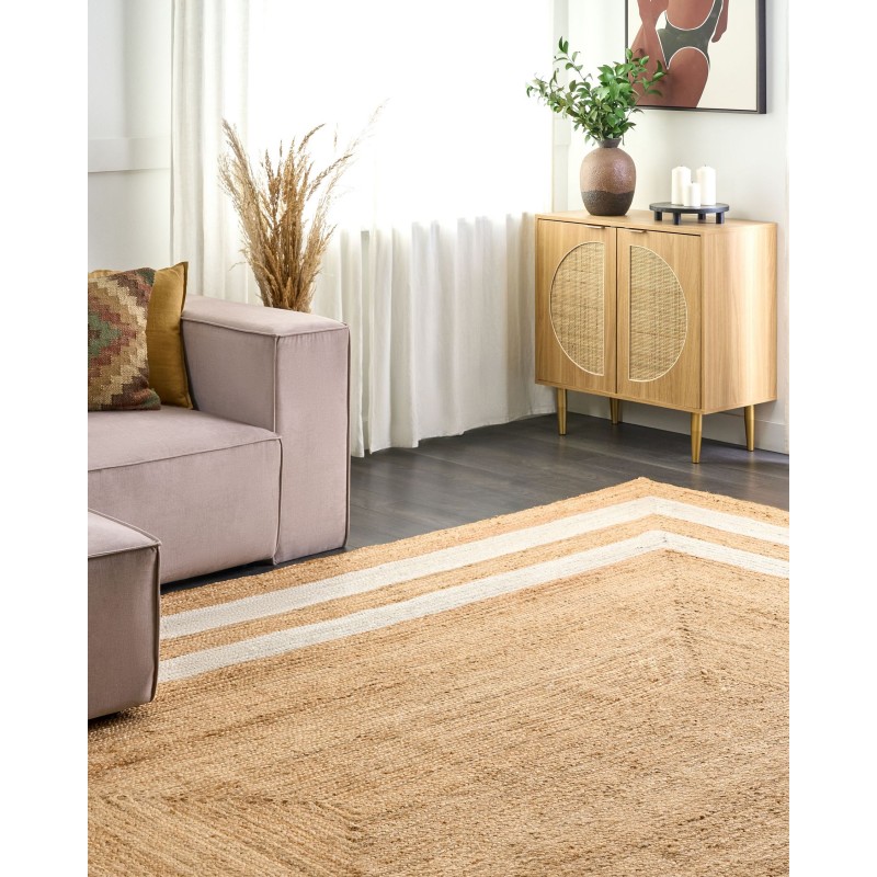 Dywan z juty 300 x 400 cm beżowy GEMEREK Dywan z juty 300 x 400 cm beżowy GEMEREK