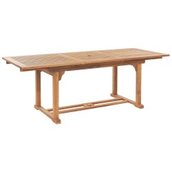 Stół ogrodowy rozkładany JAVA 160/220 cm 90 cm Drewno akacjowe Jasnobrązowy