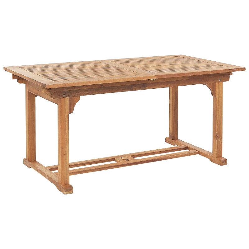 Stół ogrodowy rozkładany JAVA 160/220 cm 90 cm Drewno akacjowe Jasnobrązowy Stół ogrodowy rozkładany JAVA 160/220 cm 90 cm Drewno akacjowe Jasnobrązowy