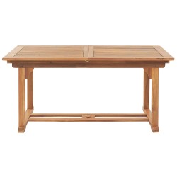 Stół ogrodowy rozkładany JAVA 160/220 cm 90 cm Drewno akacjowe Jasnobrązowy Stół ogrodowy rozkładany JAVA 160/220 cm 90 cm Drewno akacjowe Jasnobrązowy