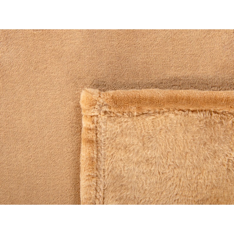 Koc BAYBURT 200 x 220 cm Piaskowy Koc BAYBURT 200 x 220 cm Piaskowy