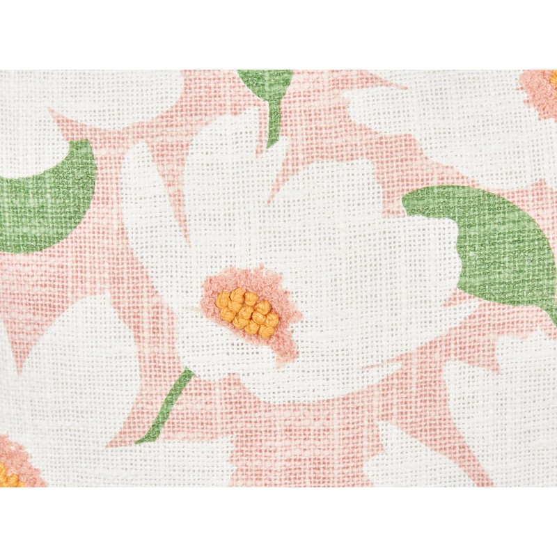 Zestaw 2 poduszek dekoracyjnych JATROPHA Bawełna 45 x 45 cm Różowy Wzór kwiatowy Zestaw 2 poduszek dekoracyjnych JATROPHA Bawełna 45 x 45 cm Różowy Wzór kwiatowy